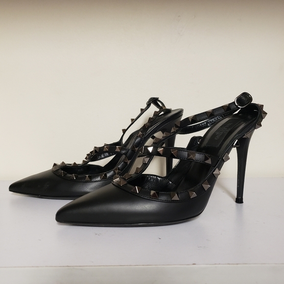 Valentino Garavani Rockstud Ankle Strap Pump With Tonal Studs 100mm - Picture 2 of 7